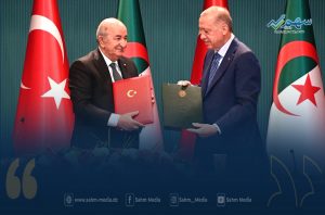 الرئيسان أردوغان وتبون خلال توقيع اتفاقيات التعاون