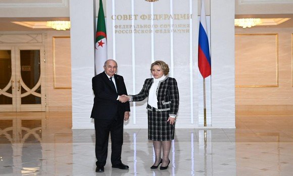 الرئيس تبون يجري محادثات مع رئيسة مجلس الفيدرالية الروسي